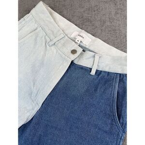 KkCo Jeans Womens Two Tone Blue Colorblock Carpenter Cargo Pants - Sz 25